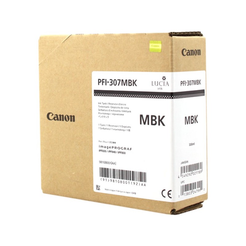 ORIGINAL Canon Cartuccia d'inchiostro Nero (opaco) PFI-307mbk 9810B001 330ml