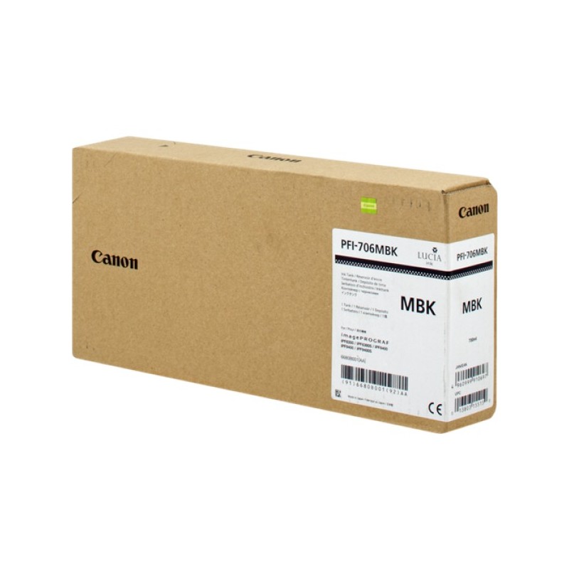 ORIGINAL Canon Cartuccia d'inchiostro nero PFI-706mbk 6680B001 700ml