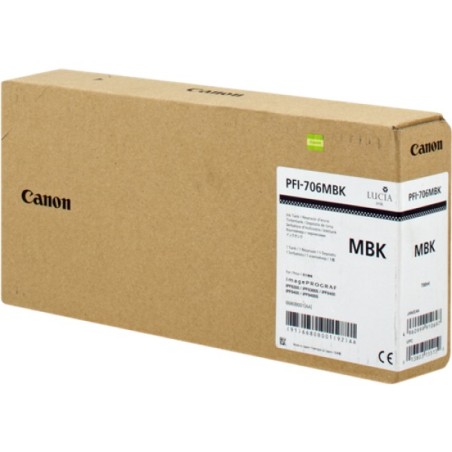 ORIGINAL Canon Cartuccia d'inchiostro nero PFI-706mbk 6680B001 700ml
