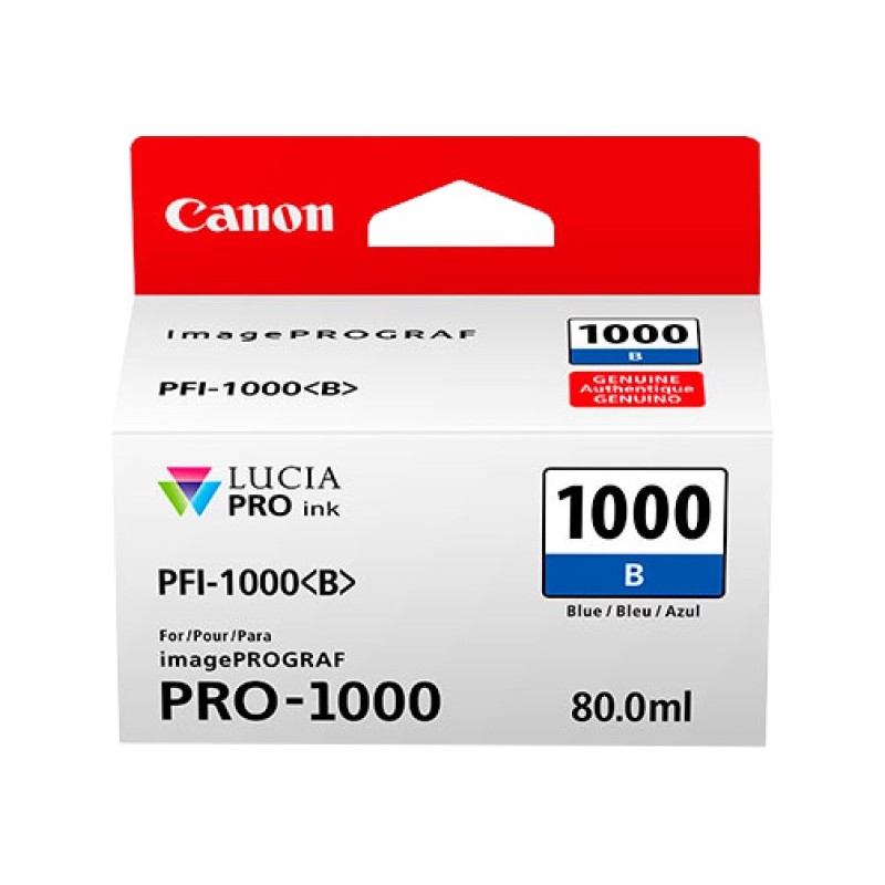 ORIGINAL Canon Cartuccia d'inchiostro Blu PFI-1000b 0555C001 ~4875 Seiten 80ml