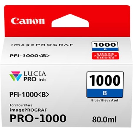 ORIGINAL Canon Cartuccia d'inchiostro Blu PFI-1000b 0555C001 ~4875 Seiten 80ml