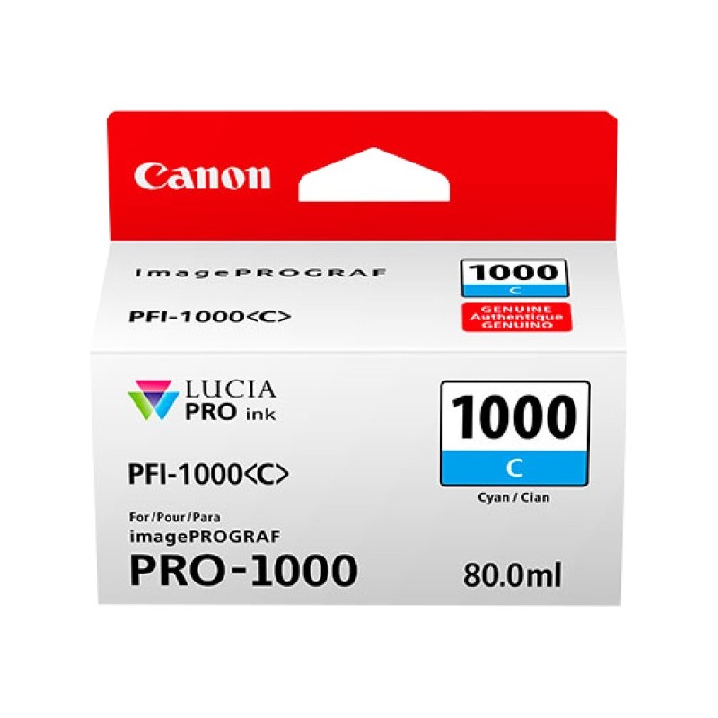 ORIGINAL Canon Cartuccia d'inchiostro ciano PFI-1000c 0547C001 ~5025 Seiten 80ml