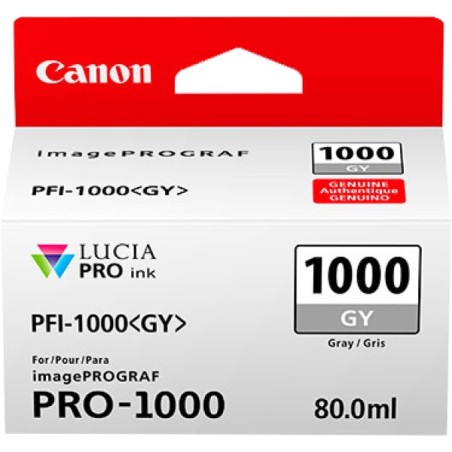 ORIGINAL Canon Cartuccia d'inchiostro Grigio PFI-1000gy 0552C001 ~1465 Seiten 80ml