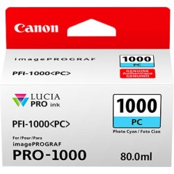 ORIGINAL Canon Cartuccia d'inchiostro cyanfoto PFI-1000pc 0550C001 ~5140 Seiten 80ml