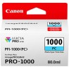 ORIGINAL Canon Cartuccia d'inchiostro cyanfoto PFI-1000pc 0550C001 ~5140 Seiten 80ml