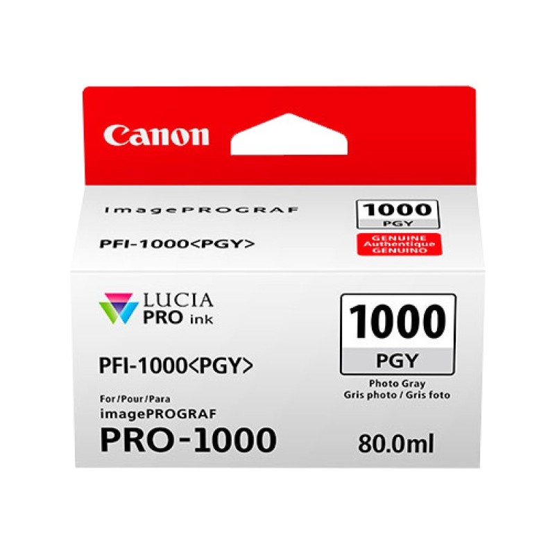 ORIGINAL Canon Cartuccia d'inchiostro Grigio PFI-1000pgy 0553C001 ~3165 Seiten 80ml