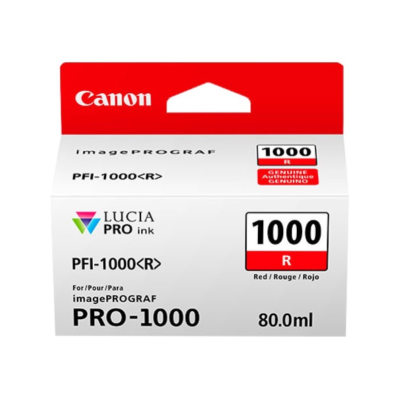ORIGINAL Canon Cartuccia d'inchiostro Rosso PFI-1000r 0554C001 ~5355 Seiten 80ml