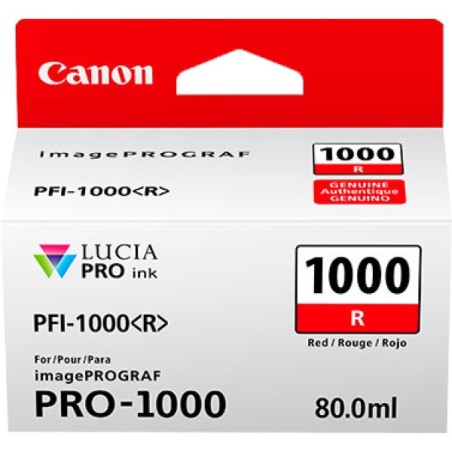 ORIGINAL Canon Cartuccia d'inchiostro Rosso PFI-1000r 0554C001 ~5355 Seiten 80ml