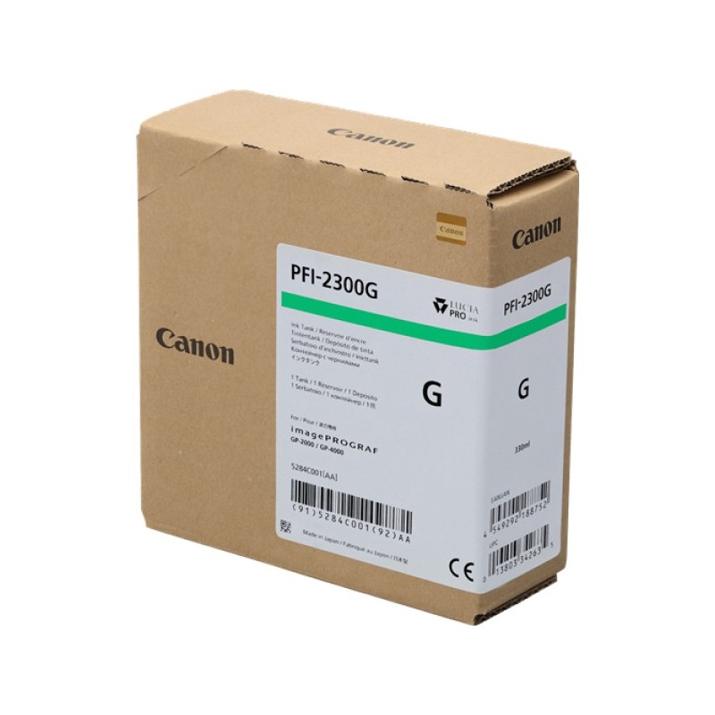 ORIGINAL Canon Cartuccia d'inchiostro Verde PFI-2300g 5284C001 330ml