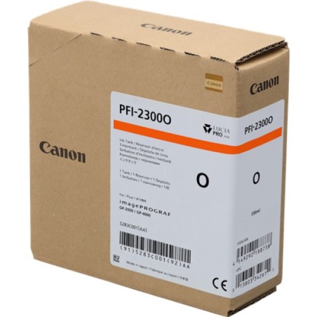ORIGINAL Canon Cartuccia d'inchiostro Arancione PFI-2300o 5283C001 330ml