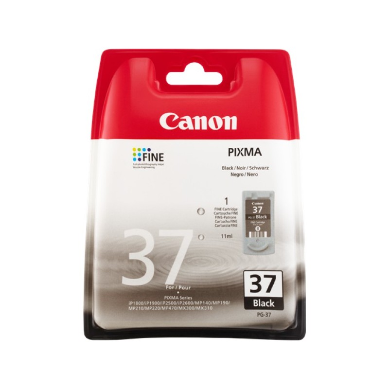 ORIGINAL Canon Cartuccia d'inchiostro nero PG-37 2145B001 ~220 Seiten 11ml