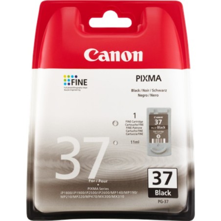 ORIGINAL Canon Cartuccia d'inchiostro nero PG-37 2145B001 ~220 Seiten 11ml
