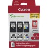 ORIGINAL Canon Value Pack nero / differenti colori PG-540L+CL-541XL + 10x15 cm Fotopapier 50 Blatt ~700 Seiten
