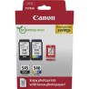 ORIGINAL Canon Value Pack nero / differenti colori / Bianco PG-545 + CL-546 + 10x15 cm Fotopapier 50 Blatt ~360 Seiten