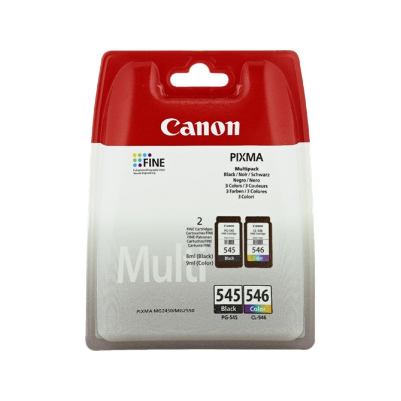 ORIGINAL Canon Multipack nero / differenti colori PG-545+CL-546 8287B005 PG-545 + CL-546
