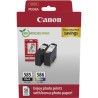 ORIGINAL Canon Value Pack nero / ciano / magenta / giallo PG-585+CL586 + 10x15 cm Fotopapier 50 Blatt ~360 Seiten