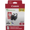 ORIGINAL Canon Value Pack nero / ciano / magenta / giallo PG-585XL+CL-586XL + 10x15 cm Fotopapier 50 Blatt ~600 Seiten