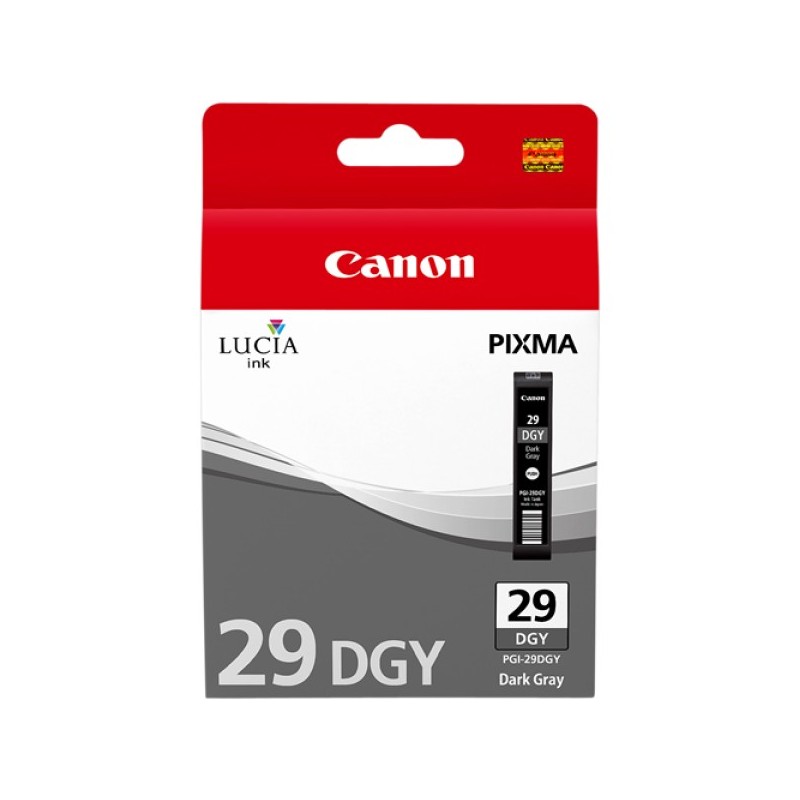 ORIGINAL Canon Cartuccia d'inchiostro Grigio PGI-29dgy 4870B001 ~670 Seiten 36ml per circa 710 foto (Formato 10 x 15 cm)