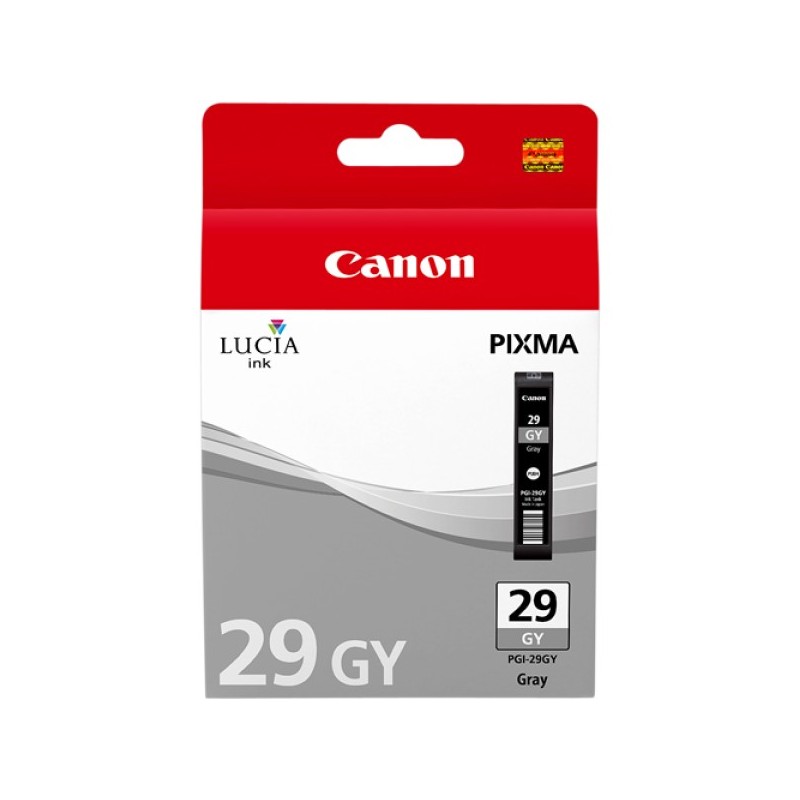 ORIGINAL Canon Cartuccia d'inchiostro Grigio PGI-29gy 4871B001 ~790 Seiten 36ml per circa 724 foto (Format 10 x 15 cm)