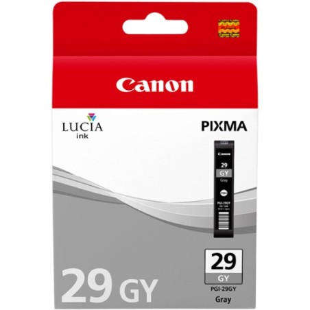 ORIGINAL Canon Cartuccia d'inchiostro Grigio PGI-29gy 4871B001 ~790 Seiten 36ml per circa 724 foto (Format 10 x 15 cm)