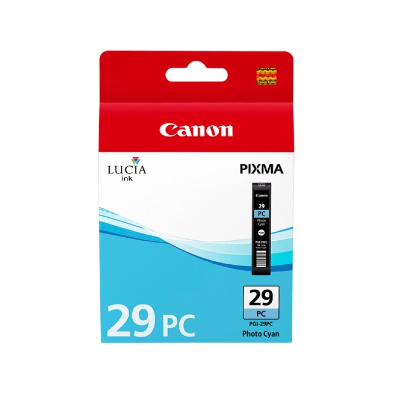 ORIGINAL Canon Cartuccia d'inchiostro ciano PGI-29pc 4876B001 ~1375 Seiten 36ml per circa 1.445 foto (Formato 10 x 15 cm)