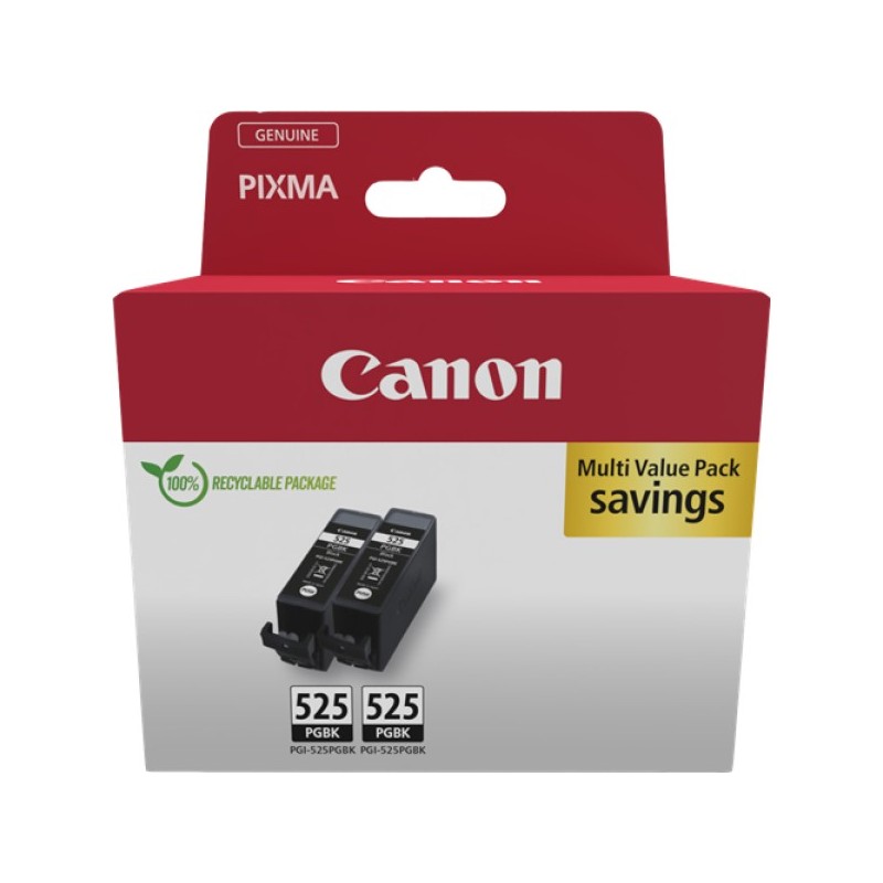ORIGINAL Canon Multipack nero PGI-525 PGBK Twin 4529B017