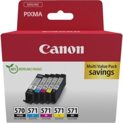 ORIGINAL Canon Multipack nero / nero / ciano / magenta / giallo PGI-570+CLI-571 0372C006