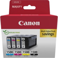 ORIGINAL Canon Multipack nero / ciano / magenta / giallo PGI-1500 9218B006 ~1300 Seiten