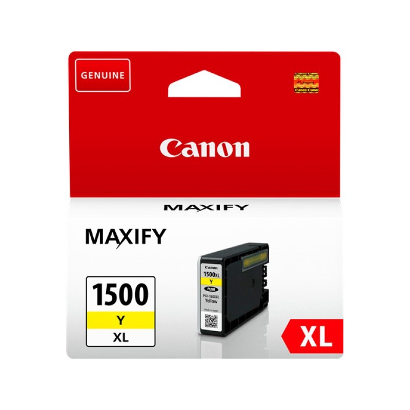 ORIGINAL Canon Cartuccia d'inchiostro giallo PGI-1500y XL 9195B001 ~935 Seiten 12ml