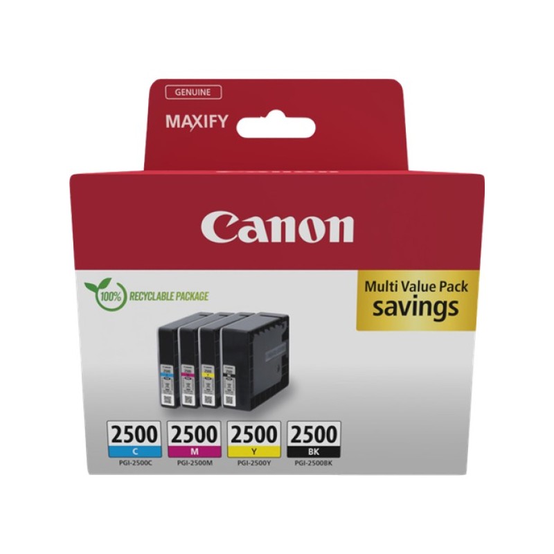 ORIGINAL Canon Multipack nero / ciano / magenta / giallo PGI-2500 9290B006 ~3100 Seiten