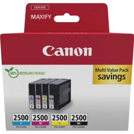 ORIGINAL Canon Multipack nero / ciano / magenta / giallo PGI-2500 9290B006 ~3100 Seiten
