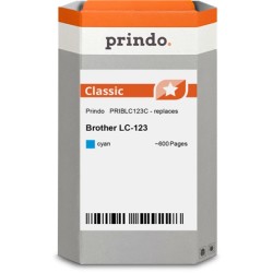 ORIGINAL Prindo Cartuccia d'inchiostro ciano PRIBLC123C Classic ~600 Seiten compatibile per Brother LC123C (LC-123)