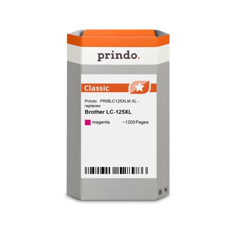 ORIGINAL Prindo Cartuccia d'inchiostro magenta PRIBLC125XLM Classic XL ~1200 Seiten compatibile per Brother LC125XLM (LC-125)