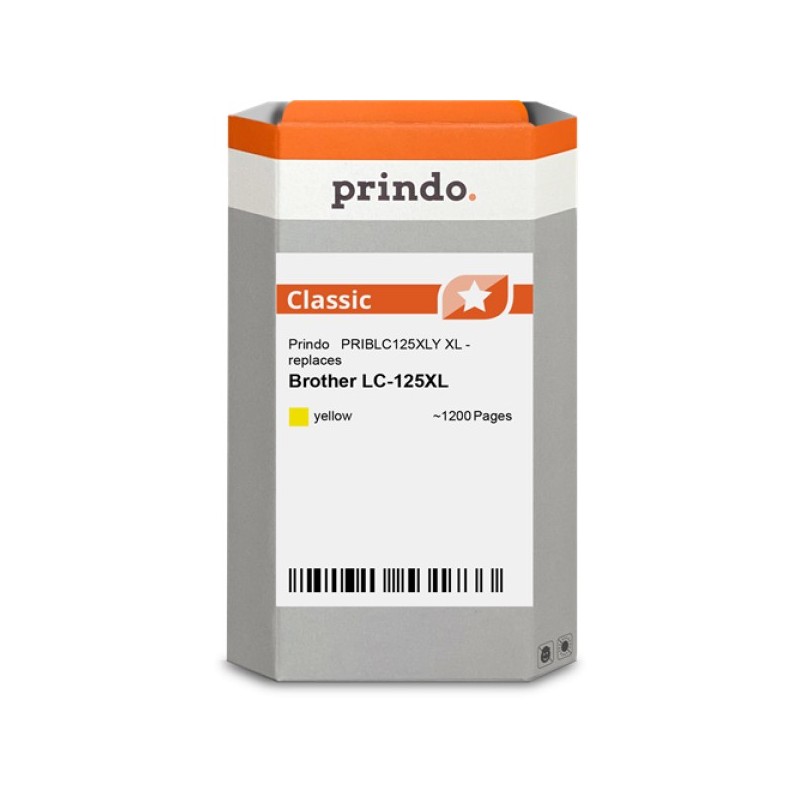 ORIGINAL Prindo Cartuccia d'inchiostro giallo PRIBLC125XLY Classic XL ~1200 Seiten compatibile per Brother LC125XLY (LC-125)