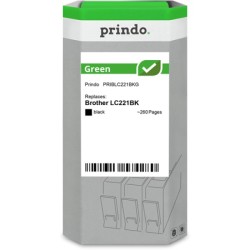 ORIGINAL Prindo Cartuccia d'inchiostro nero PRIBLC221BKG Green ~260 Seiten