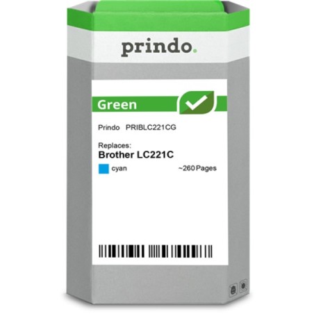 ORIGINAL Prindo Cartuccia d'inchiostro ciano PRIBLC221CG Green ~260 Seiten