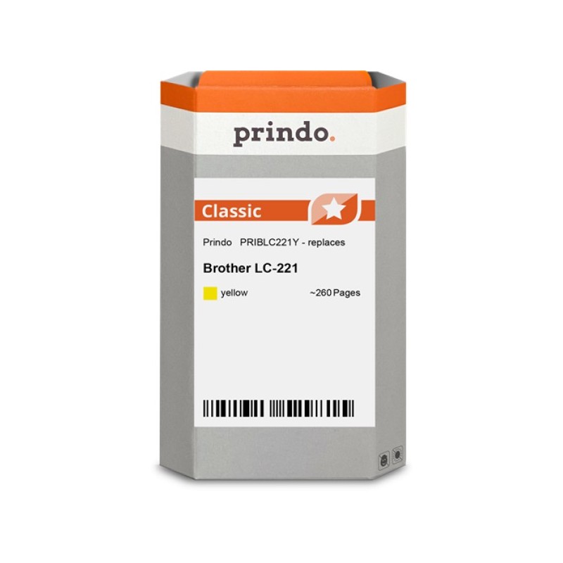 ORIGINAL Prindo Cartuccia d'inchiostro giallo PRIBLC221Y Classic ~260 Seiten