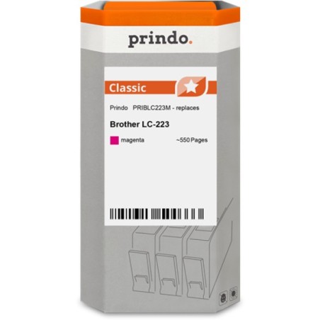 ORIGINAL Prindo Cartuccia d'inchiostro magenta PRIBLC223M Classic ~550 Seiten alternativa per Brother LC-223M (LC223M)