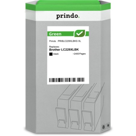 ORIGINAL Prindo Cartuccia d'inchiostro nero PRIBLC229XLBKG Green XL ~2400 Seiten