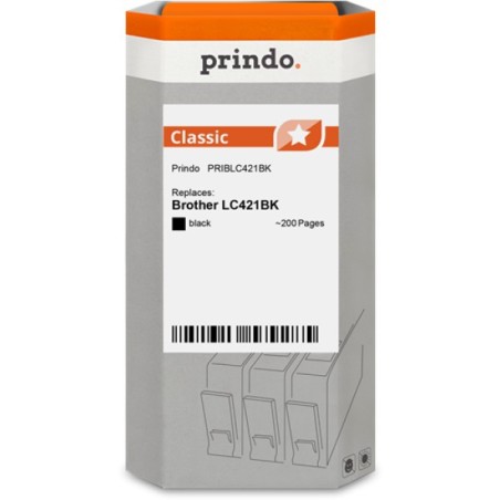 ORIGINAL Prindo Cartuccia d'inchiostro nero PRIBLC421BK Classic ~200 Seiten