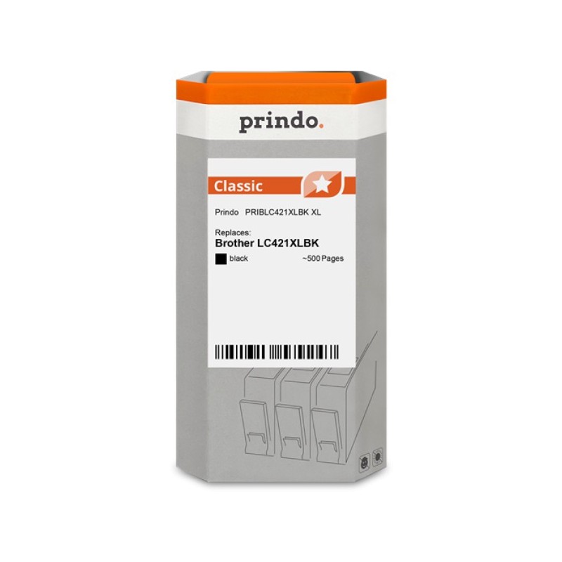 ORIGINAL Prindo Cartuccia d'inchiostro nero PRIBLC421XLBK Classic XL ~500 Seiten