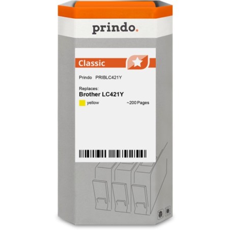 ORIGINAL Prindo Cartuccia d'inchiostro giallo PRIBLC421Y Classic ~200 Seiten