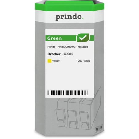 ORIGINAL Prindo Cartuccia d'inchiostro giallo PRIBLC980YG Green ~260 Seiten