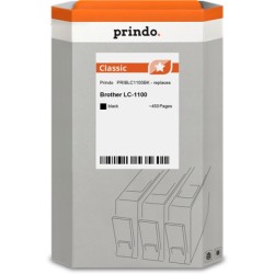 ORIGINAL Prindo Cartuccia d'inchiostro nero PRIBLC1100BK Classic ~450 Seiten alternativa per Brother LC-1100bk
