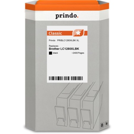 ORIGINAL Prindo Cartuccia d'inchiostro nero PRIBLC1280XLBK Classic XL ~2400 Seiten compatibile per Brother LC1280XLBK (LC-1280)