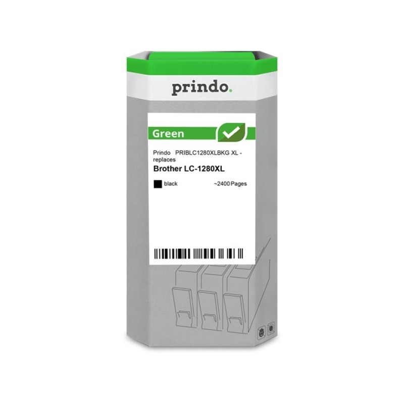ORIGINAL Prindo Cartuccia d'inchiostro nero PRIBLC1280XLBKG Green XL ~2400 Seiten