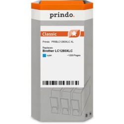 ORIGINAL Prindo Cartuccia d'inchiostro ciano PRIBLC1280XLC Classic XL ~1200 Seiten compatibile per Brohter LC1280XLC (LC-1280)