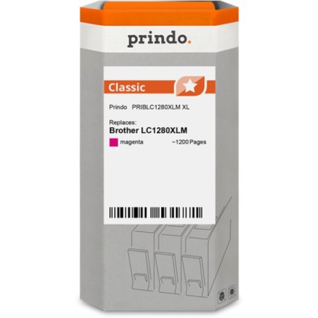 ORIGINAL Prindo Cartuccia d'inchiostro magenta PRIBLC1280XLM Classic XL ~1200 Seiten compatibile per Brother LC1280XLM (LC-1280)