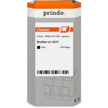 ORIGINAL Prindo Cartuccia d'inchiostro nero PRIBLC3217BK Classic ~550 Seiten compatibile con Brother LC-3217BK