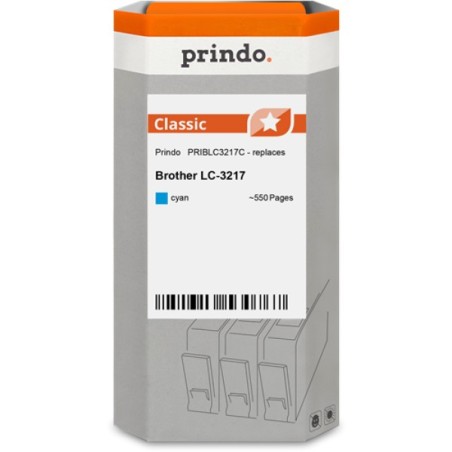 ORIGINAL Prindo Cartuccia d'inchiostro ciano PRIBLC3217C Classic ~550 Seiten